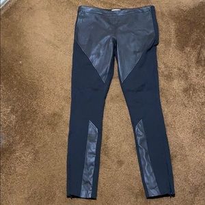 Rebecca Minkoff faux leather trim riding pants